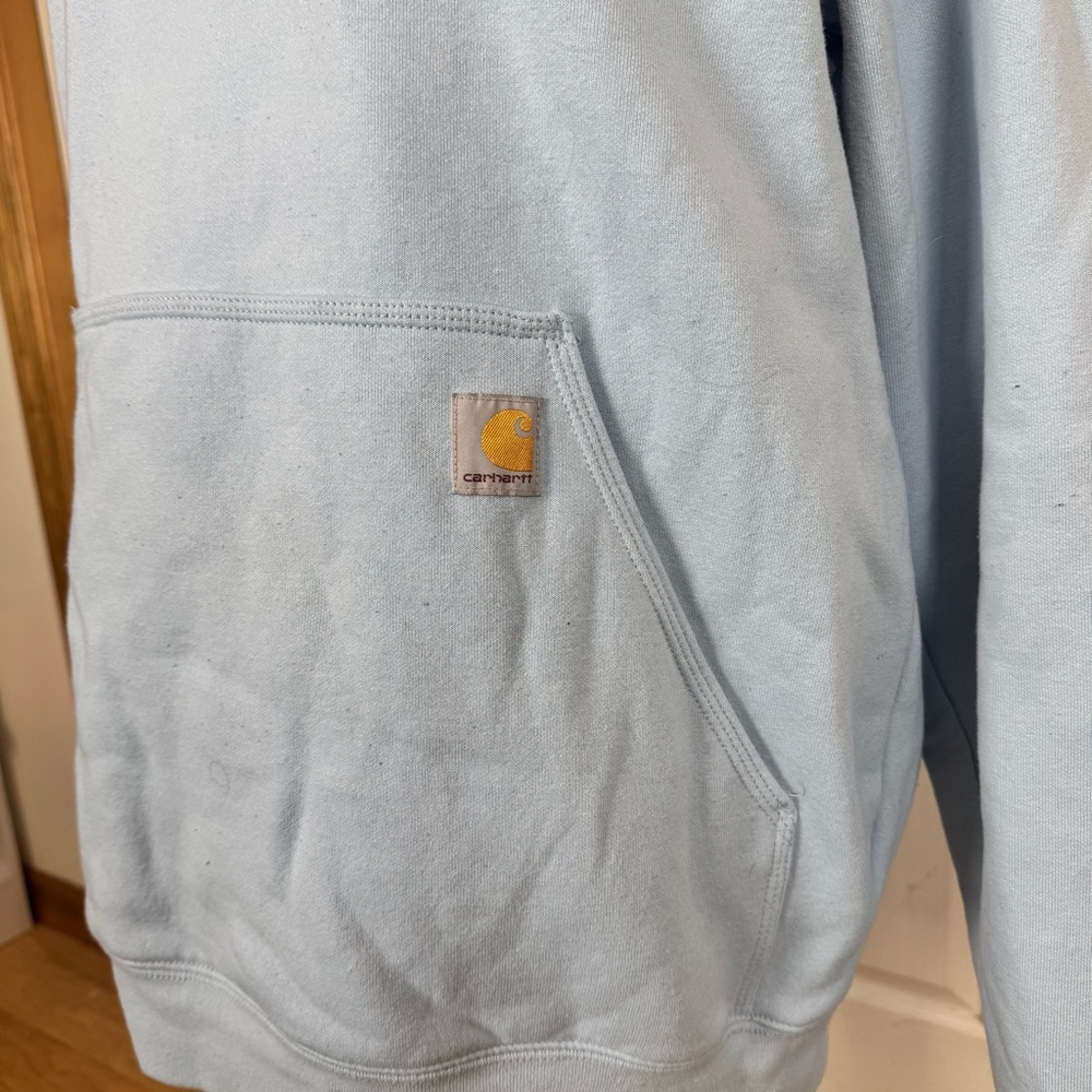 Carhartt Light Blue Loose Fit Hoodie - Picture 2 of 7